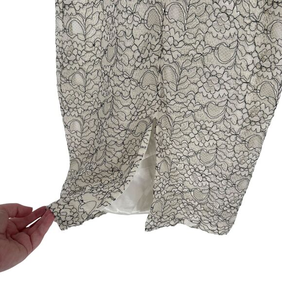 Jill Stuart Sheath Dress Size 2 White Love Glow Embroidered Lace Sleeveless GUC - Picture 14 of 16